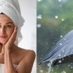 Mujer bajo la lluvia