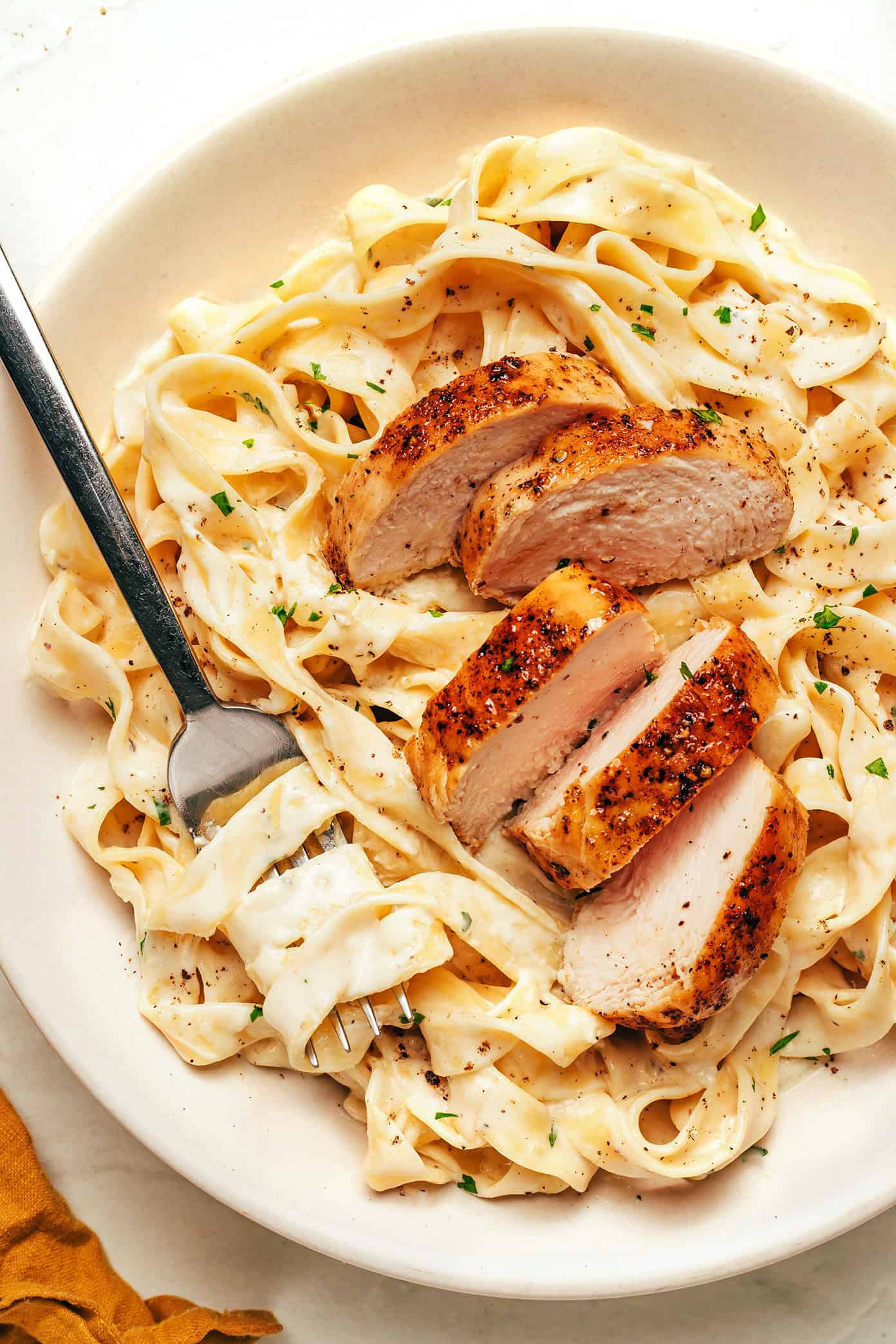 Fettuccine con pollo
