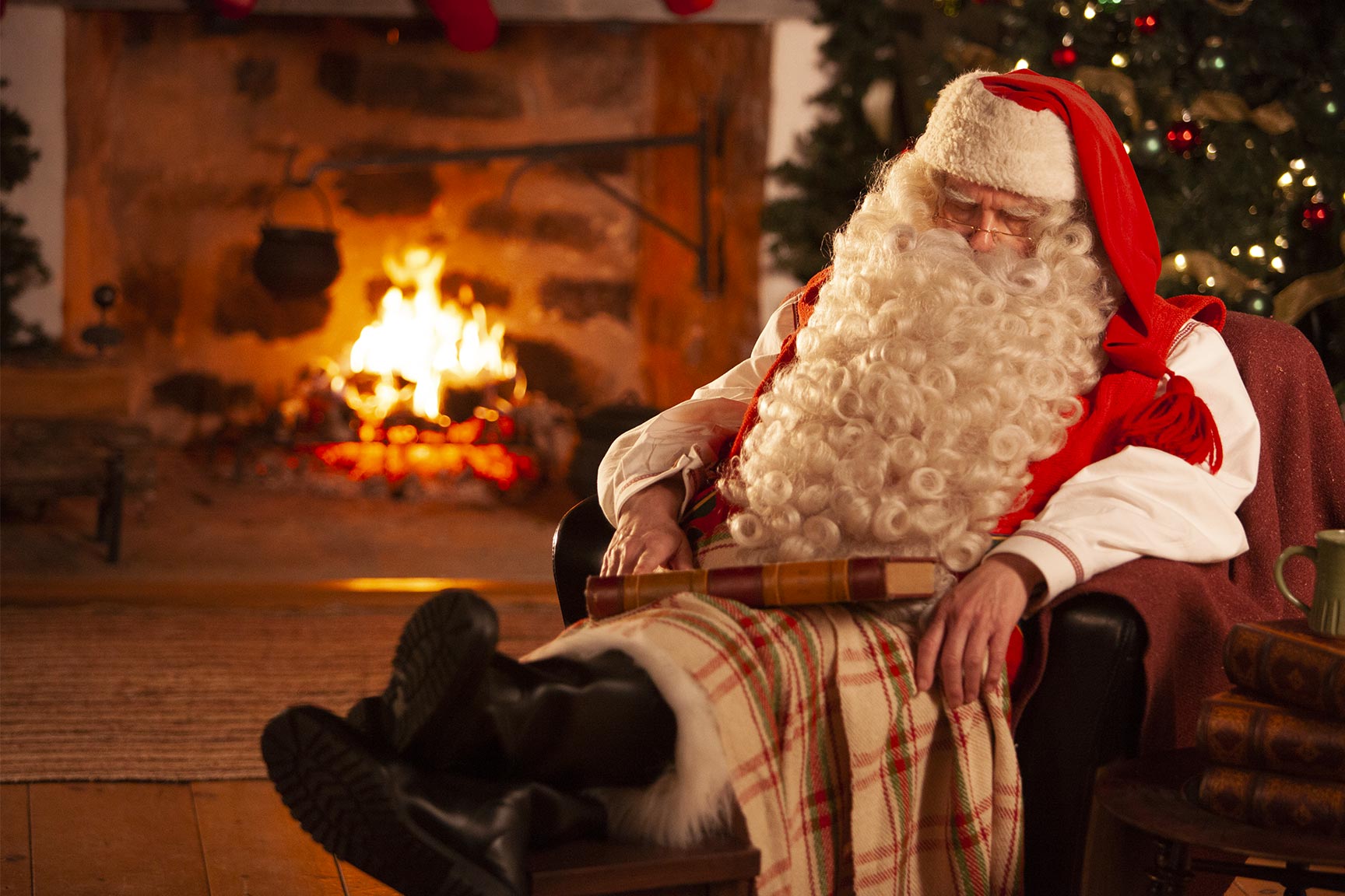 Relajarse después de navidad